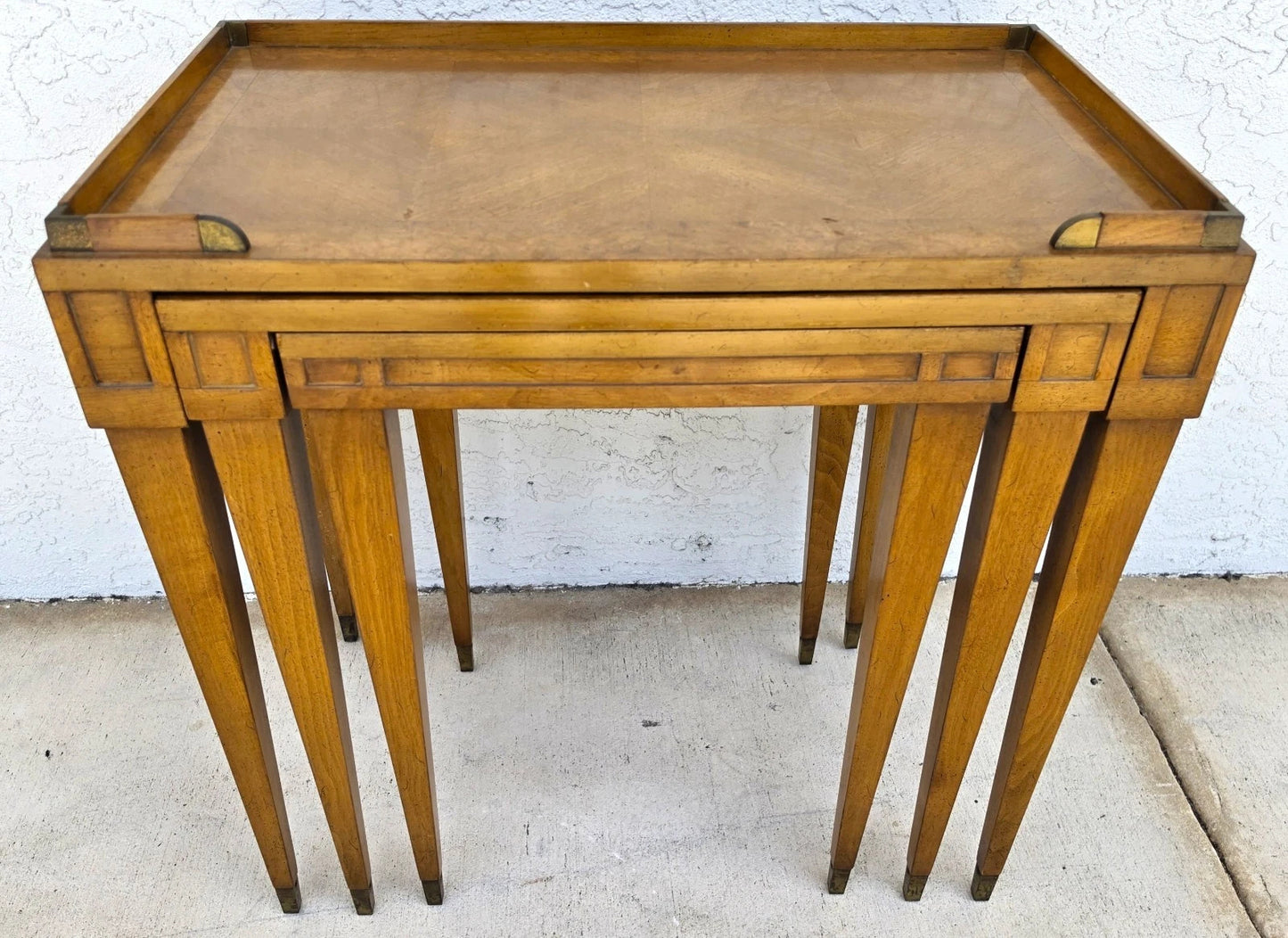 1960s Mid Century Modern Walnut Nesting Tables From Heirloom Weiman Collection