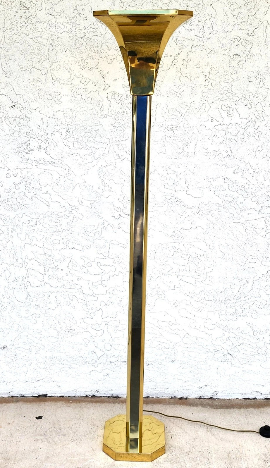 MCM Fredrick Raymond Style Brass & Chrome Floor Lamp