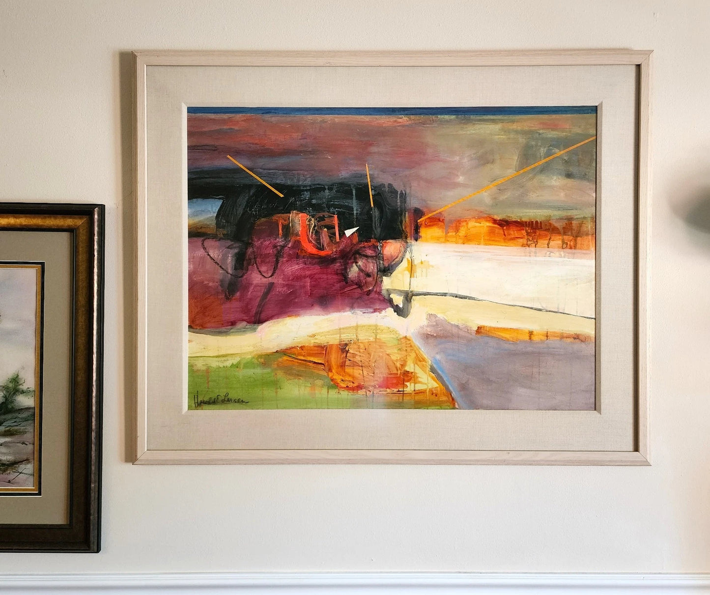 Harold E Larsen Original Painting " Space in Time "