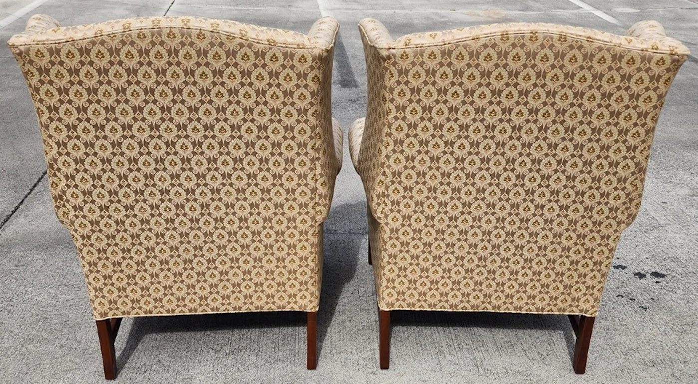 Ethan Allen Wingback Chairs Pair