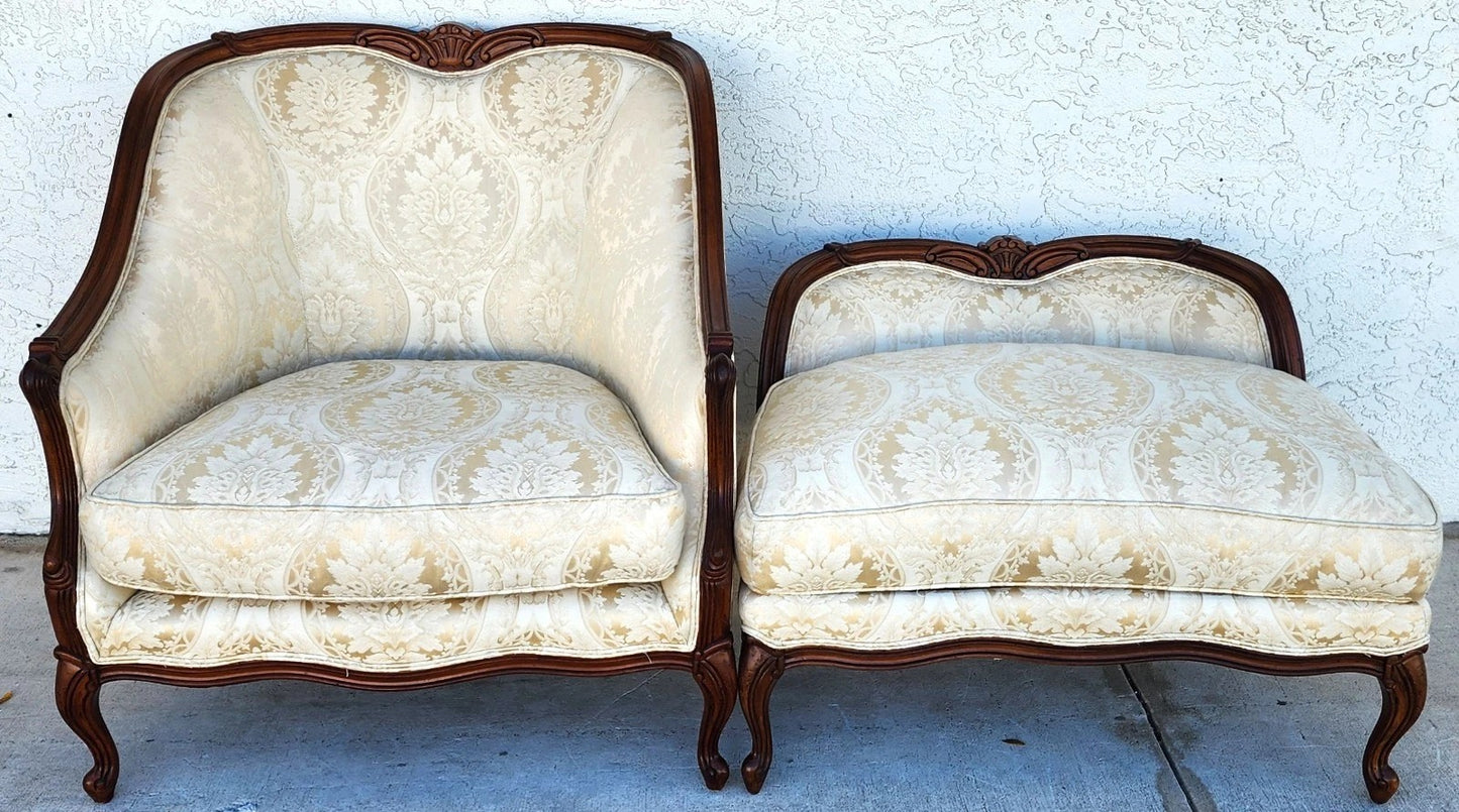 Henredon Louis XV Duchesse Brisée Longue Chair French Bergère