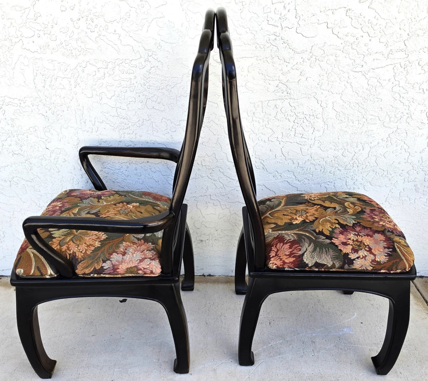 Vintage BERNHARDT Chinoiserie Ming Dining Chairs Set of 8