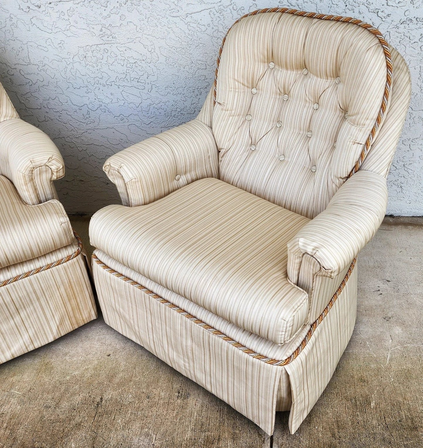 Vintage Club Chairs Swivel Rockers Set of 2
