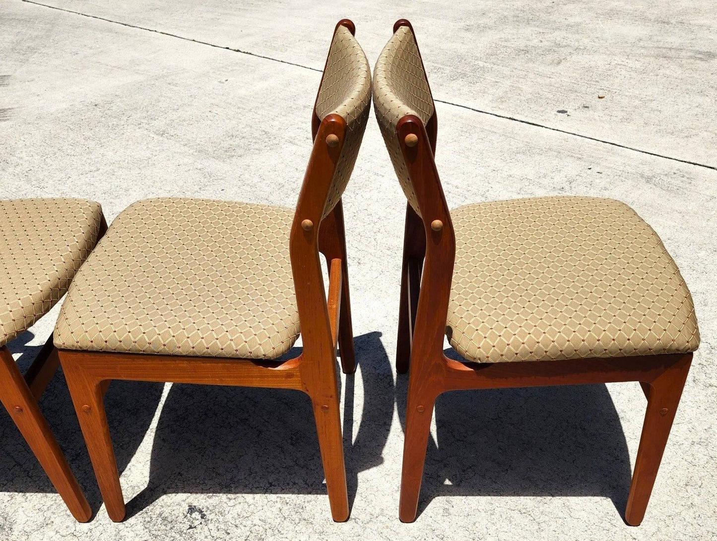 MCM D Scan Teak Dining Chairs New Upholstery Danish Modern Set of 6