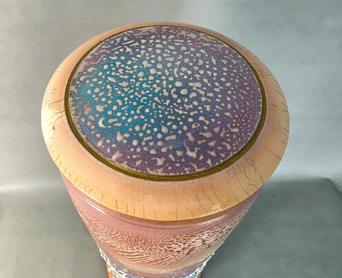 Monumental 25" Steven Forbes-deSoule Ceramic Lidded Urn Vase 1988