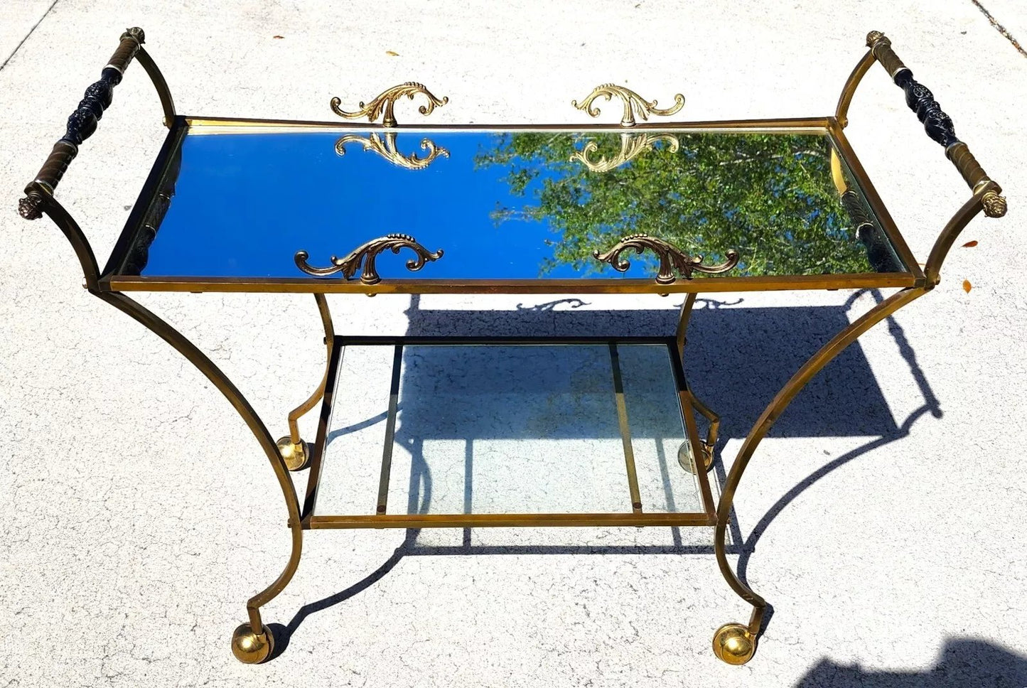 Vintage French Bar Serving Cart