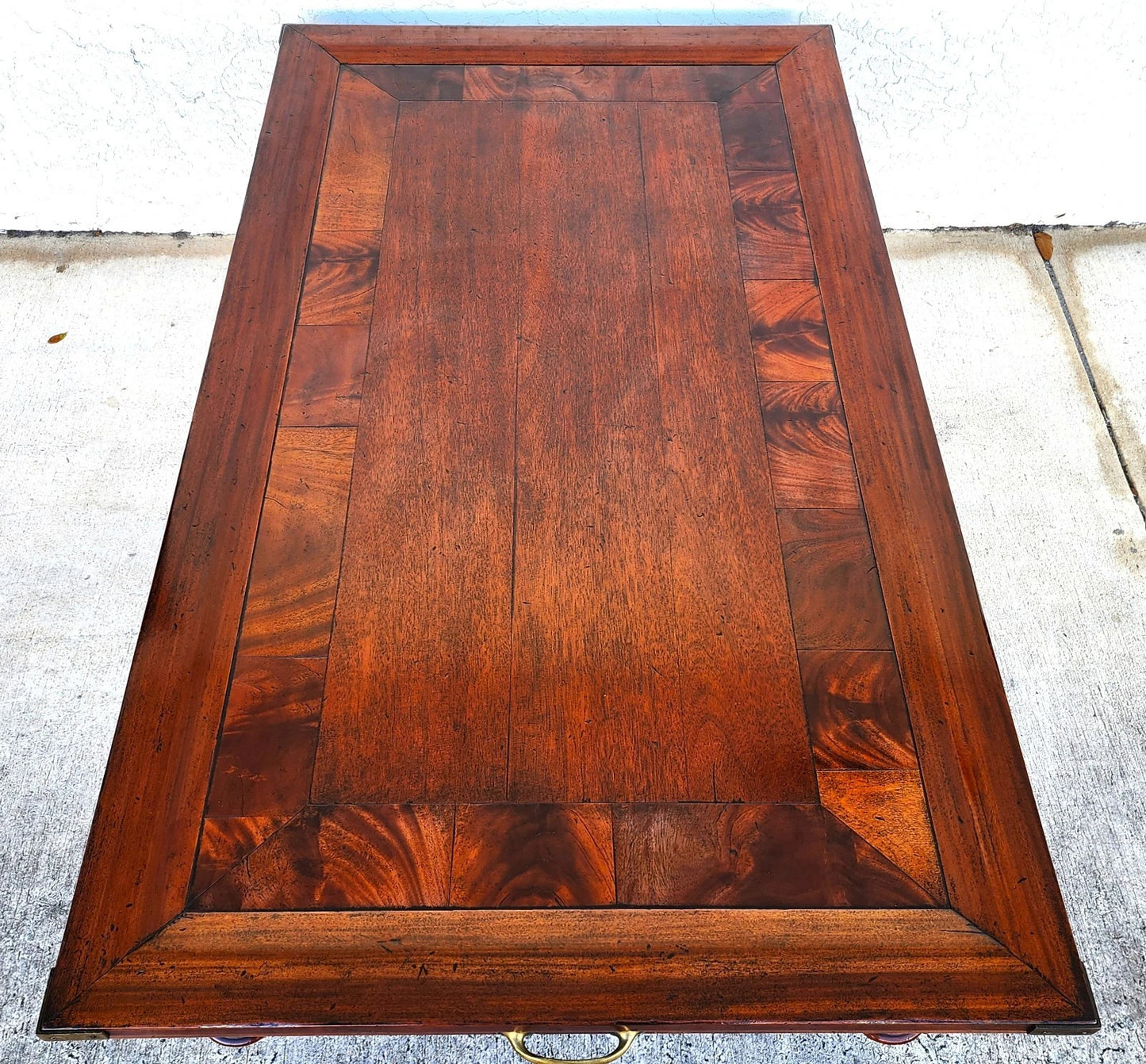 MCM Vintage Wood Inlay Extendable Coffee Table Rolling