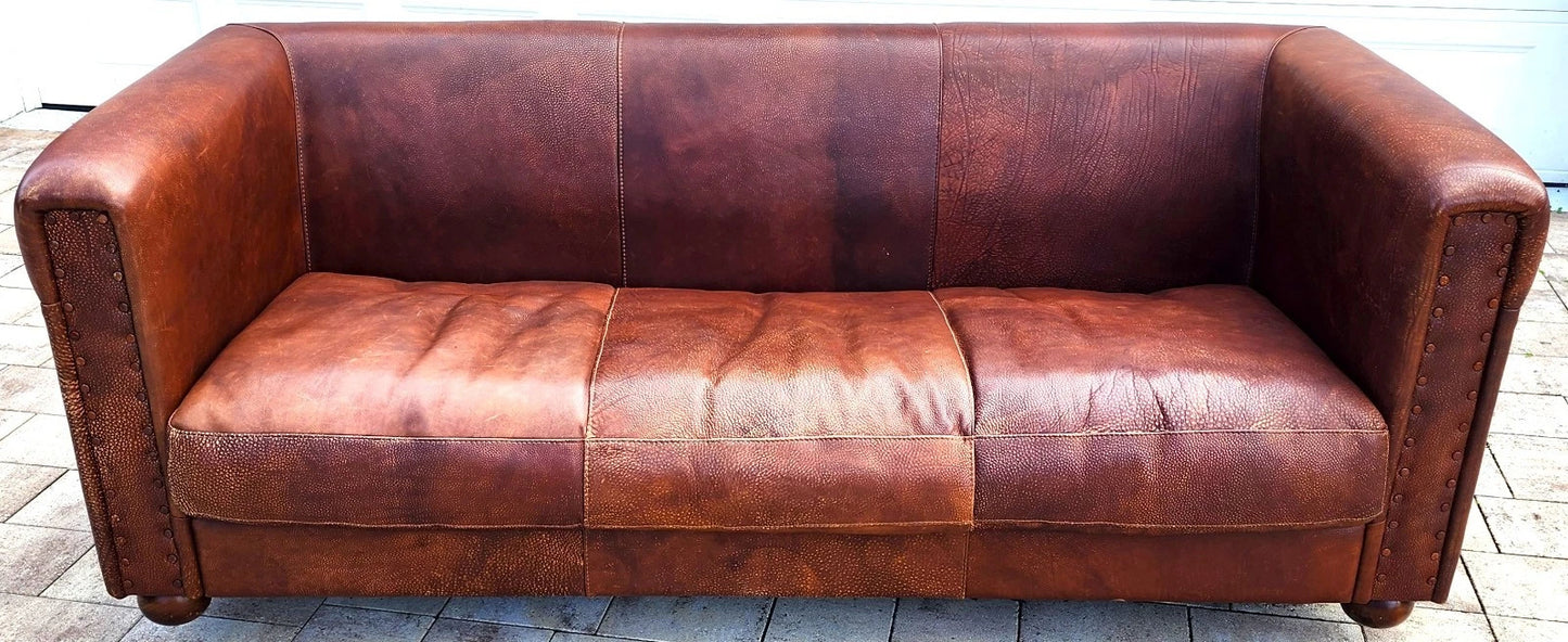 Italian Leather Sofa by Baxter of Italy