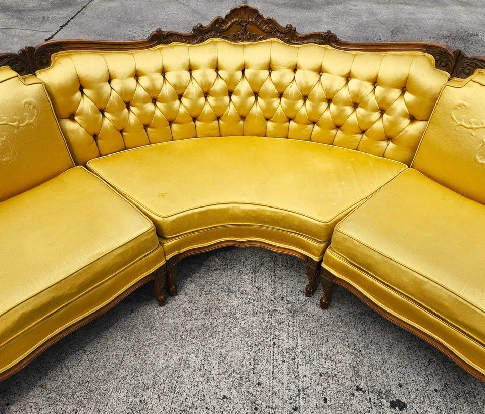 Vintage French Marie Antoinette Sectional Sofa