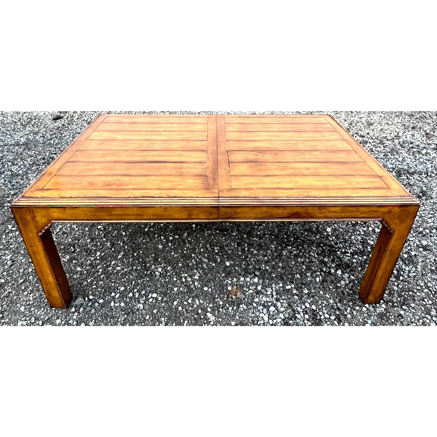 Century Furniture Rustic French Country Maple Parsons Dining Table Expandable
