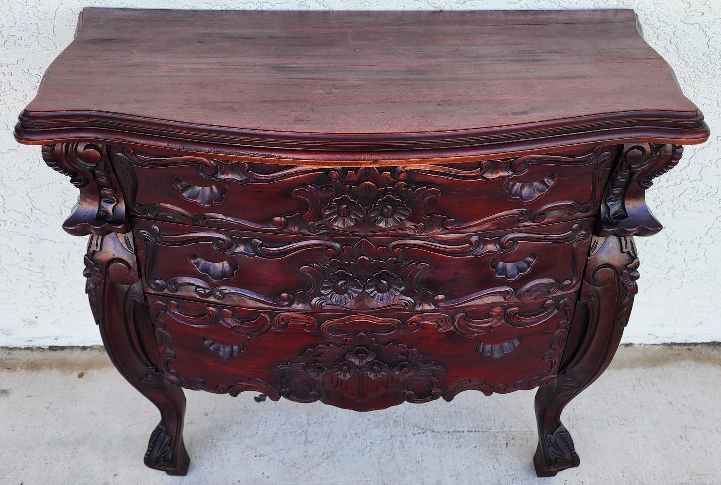 Vintage French Commode Bombe Chest Dresser