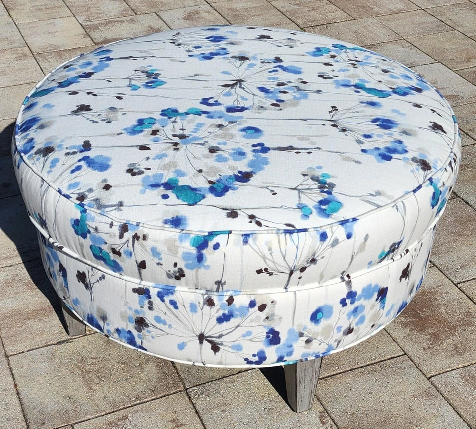 Bassett Round Cotton Ottoman
