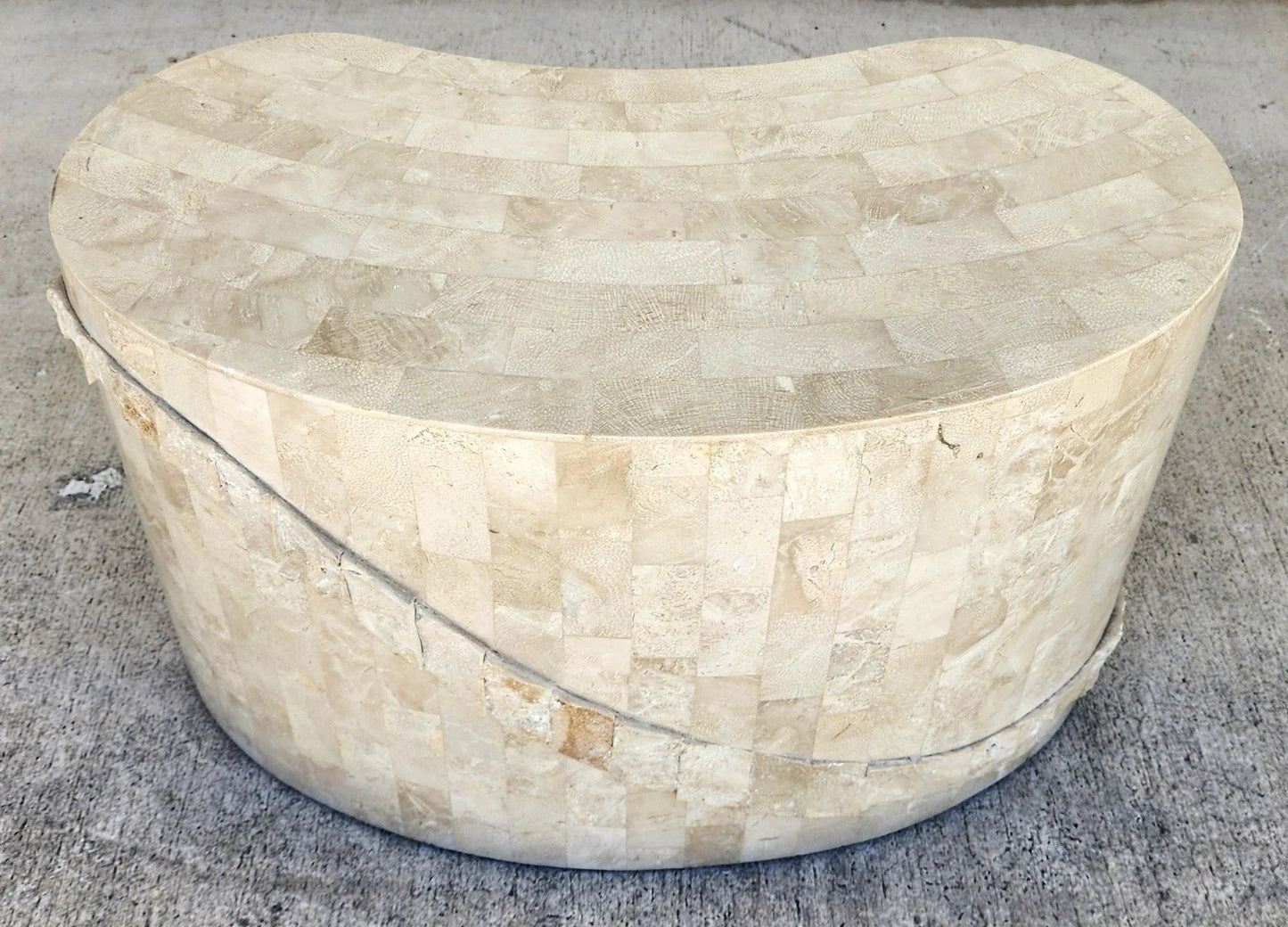 Maitland Smith Tessellated Stone Sculptural Coffee Side Table