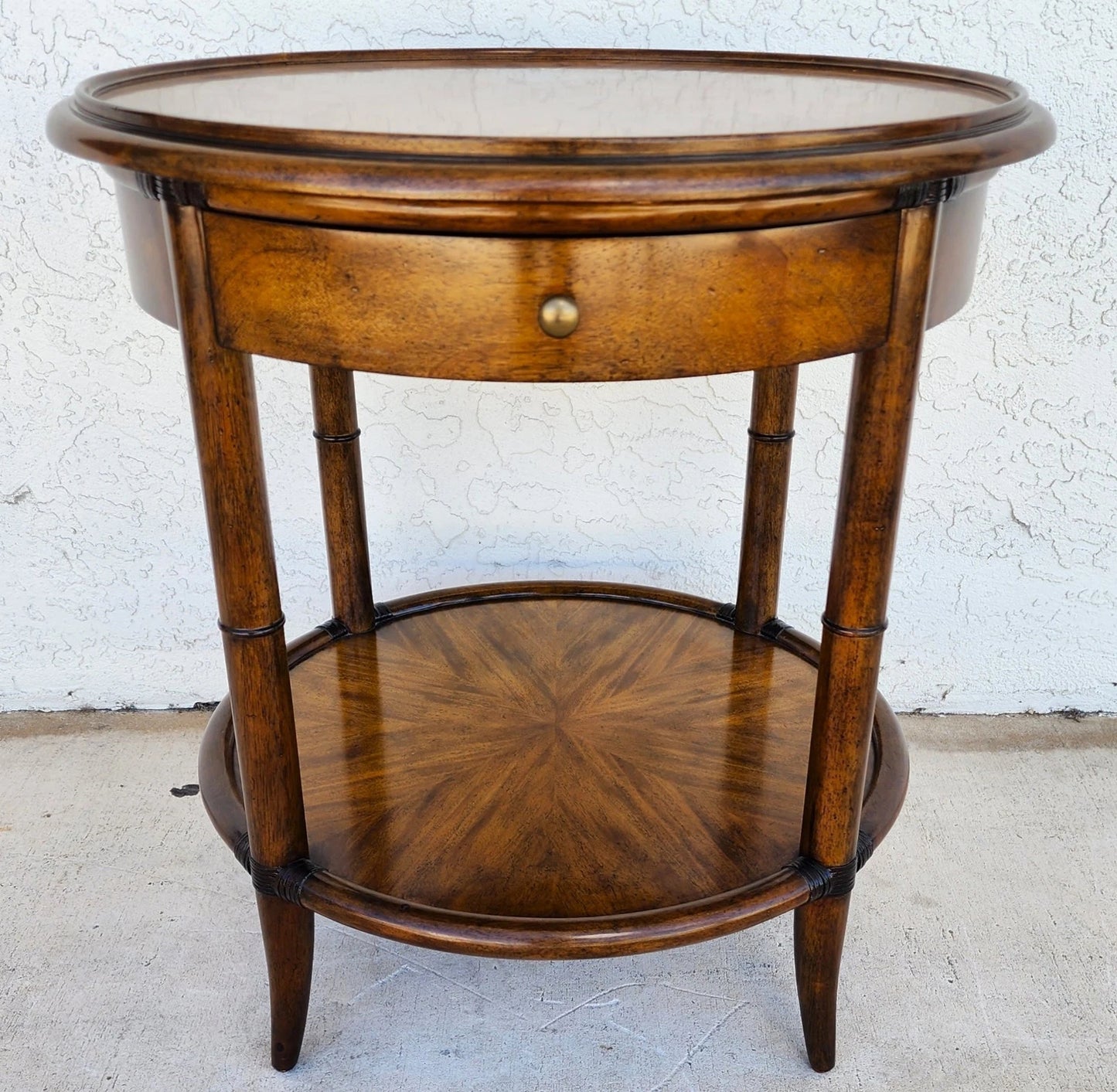 Woodbridge Linwood Center Side Table Faux Bamboo