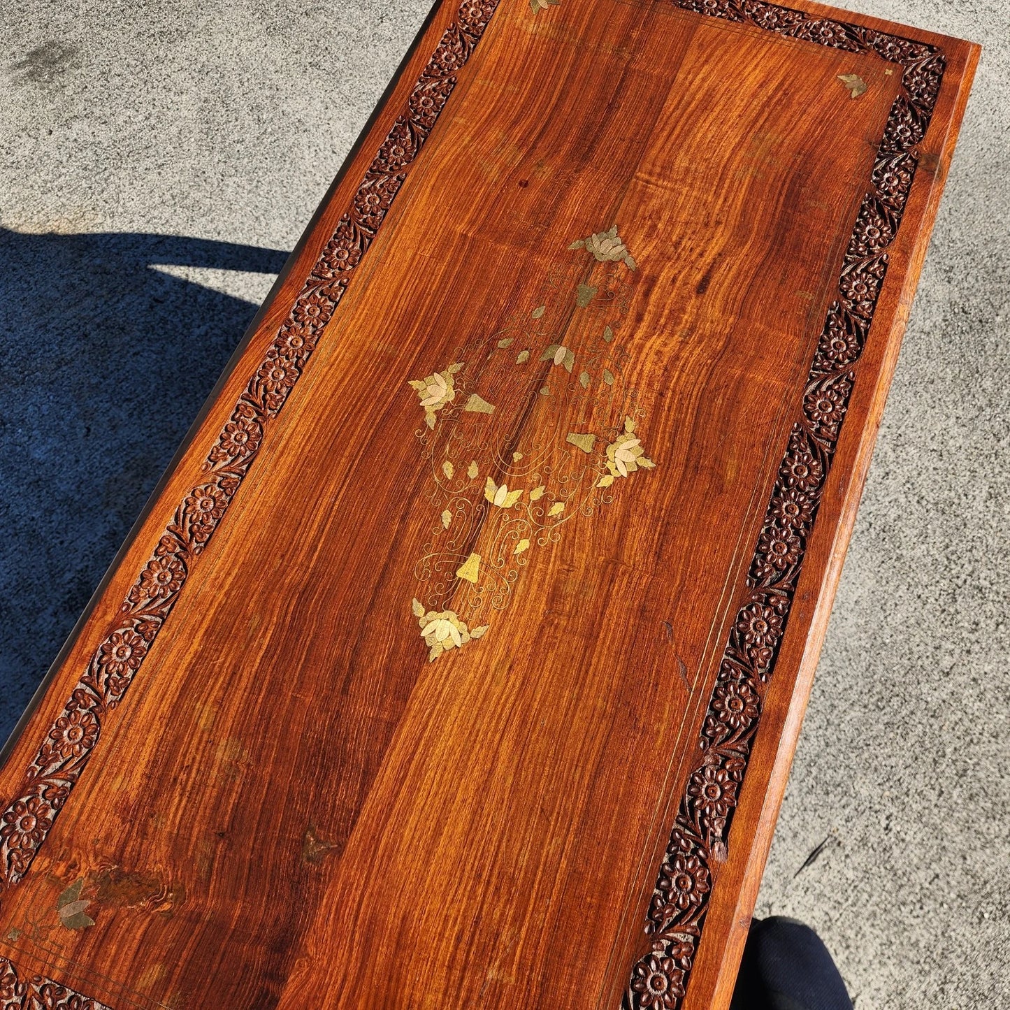 Mid Century Anglo Indian Walnut Coffee Table