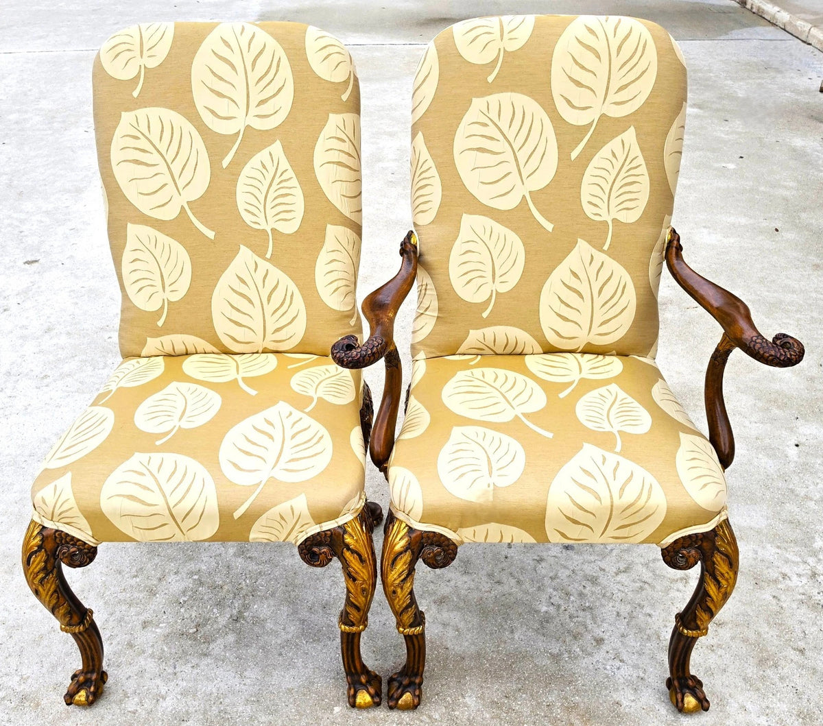 Karges Style George II Irish Georgian Revival Eagle Head Dining Chairs Set of 6