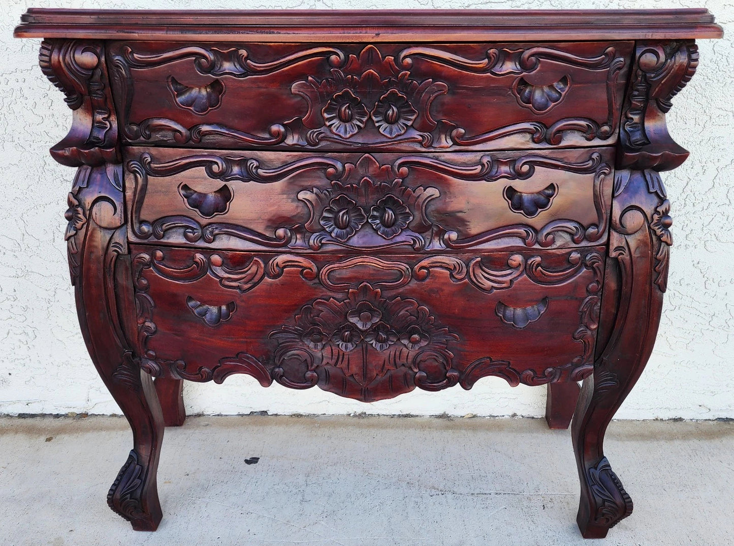 Vintage French Commode Bombe Chest Dresser