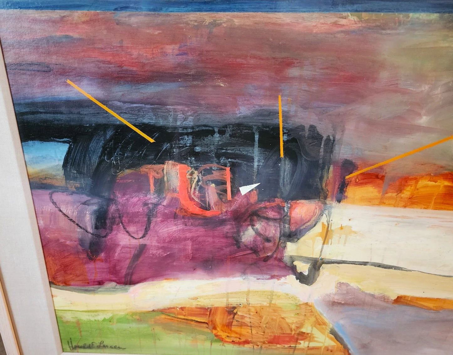 Harold E Larsen Original Painting " Space in Time "