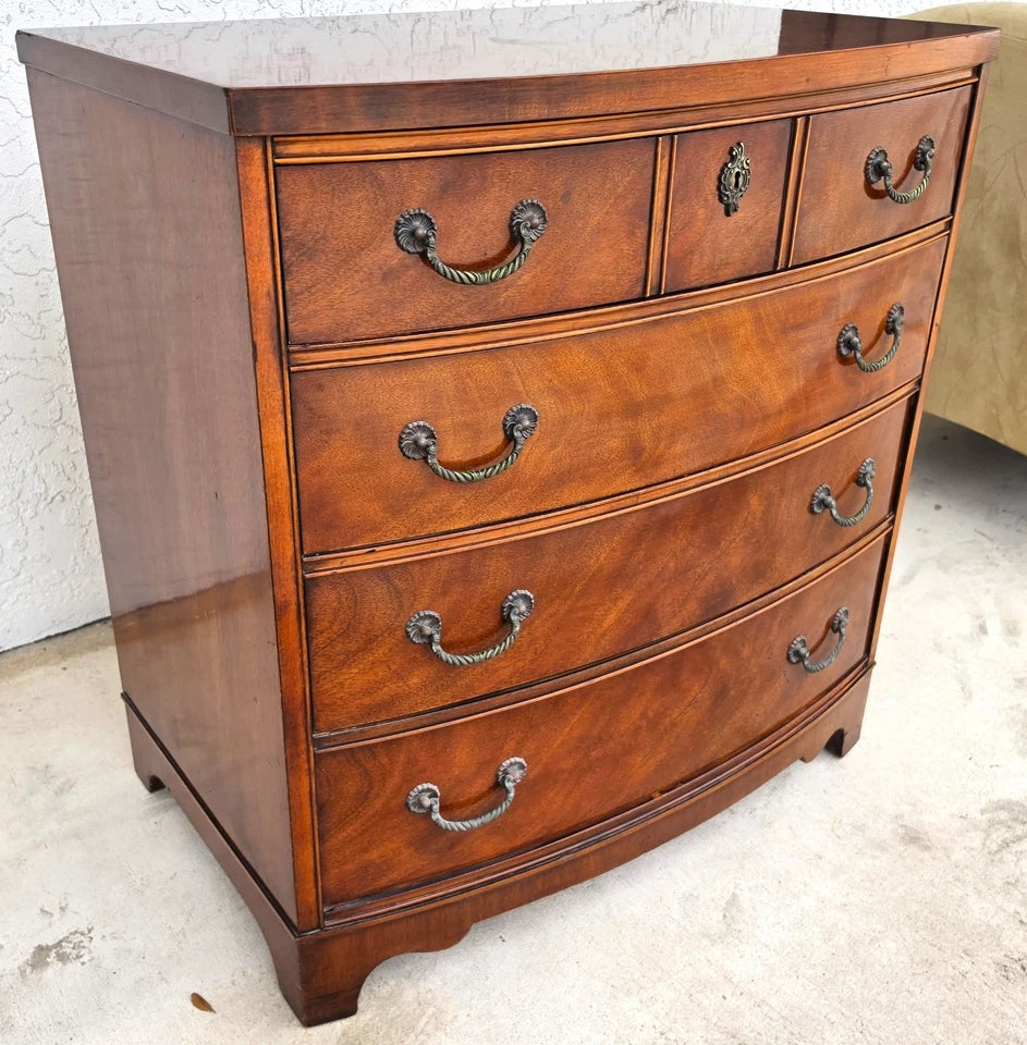 Vintage Century Furniture Georgian Bowfront Chest of Drawers