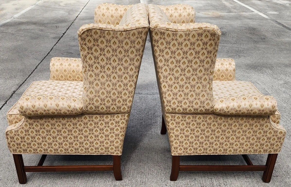 Ethan Allen Wingback Chairs Pair