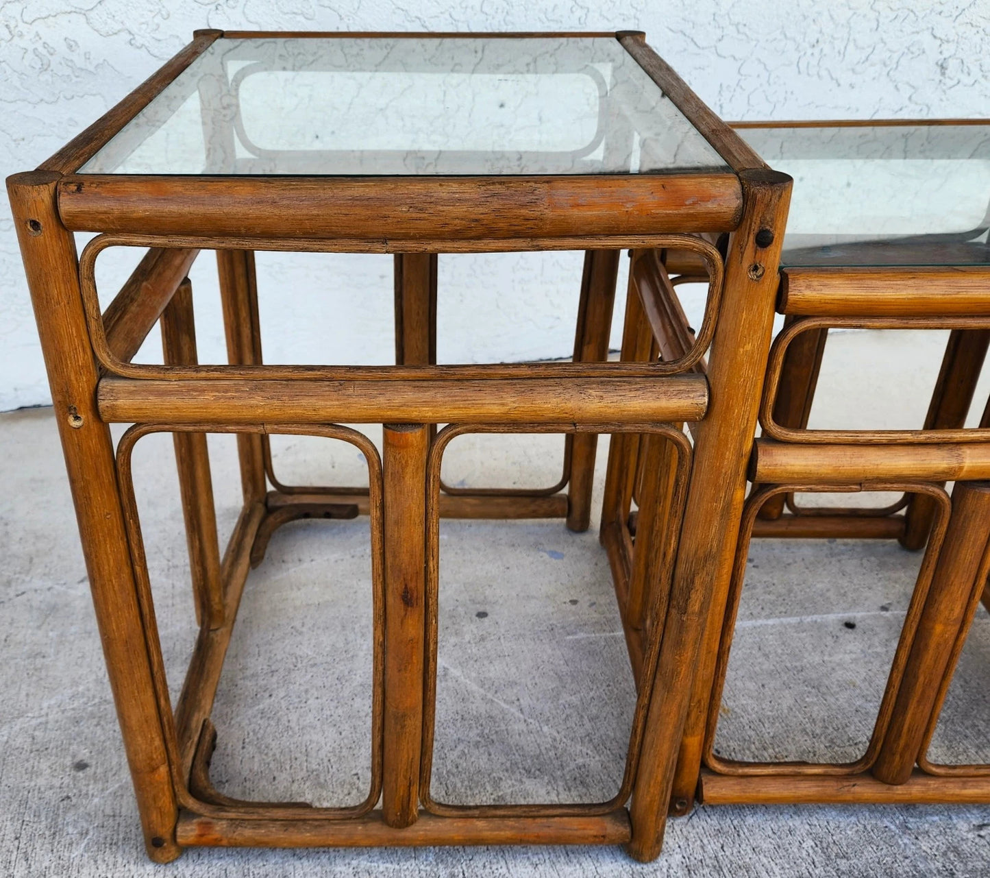 Franco Albini Style Bamboo Nesting Tables
