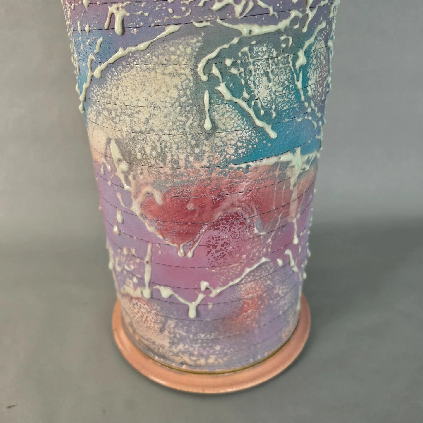 Monumental 25" Steven Forbes-deSoule Ceramic Lidded Urn Vase 1988