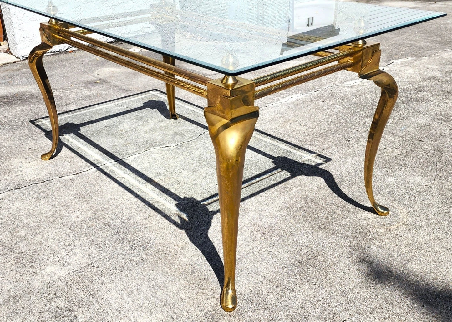 La Barge Brass Dining Table Desk 1970s