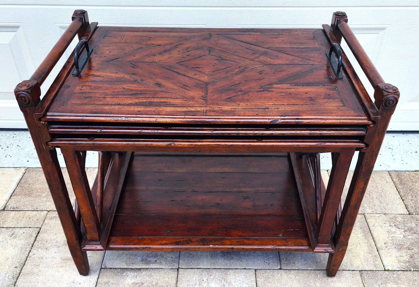 Theodore Alexander Bromwich Nesting Side Table with Serving Tray