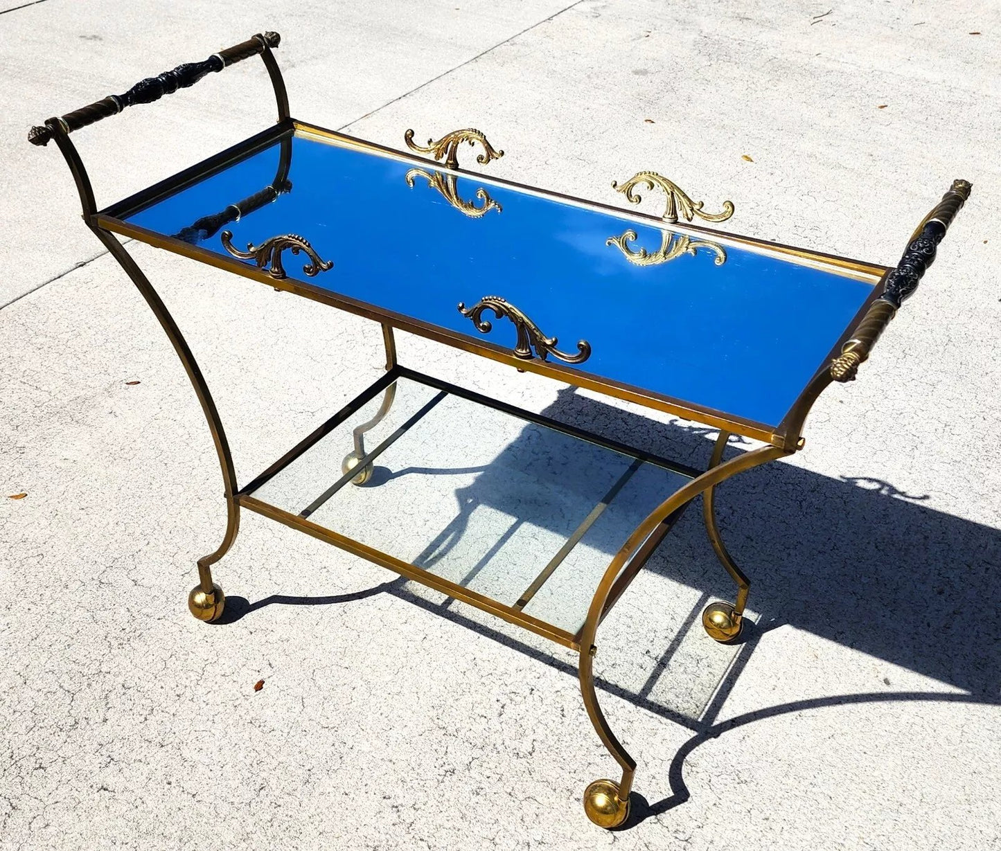 Vintage French Bar Serving Cart