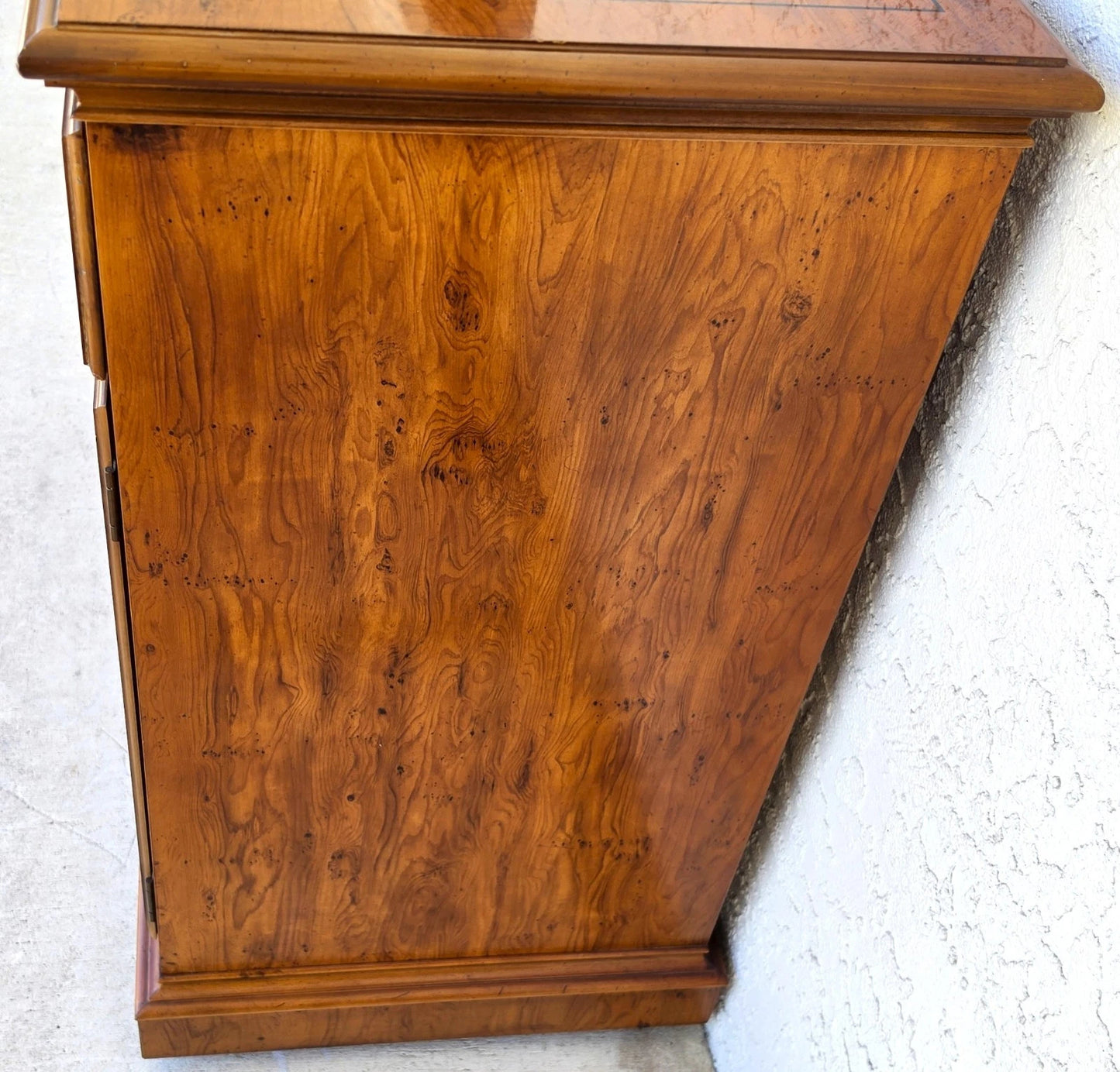 Drexel Slide Top Campaign Dry Bar Side Board Rolling 1970s