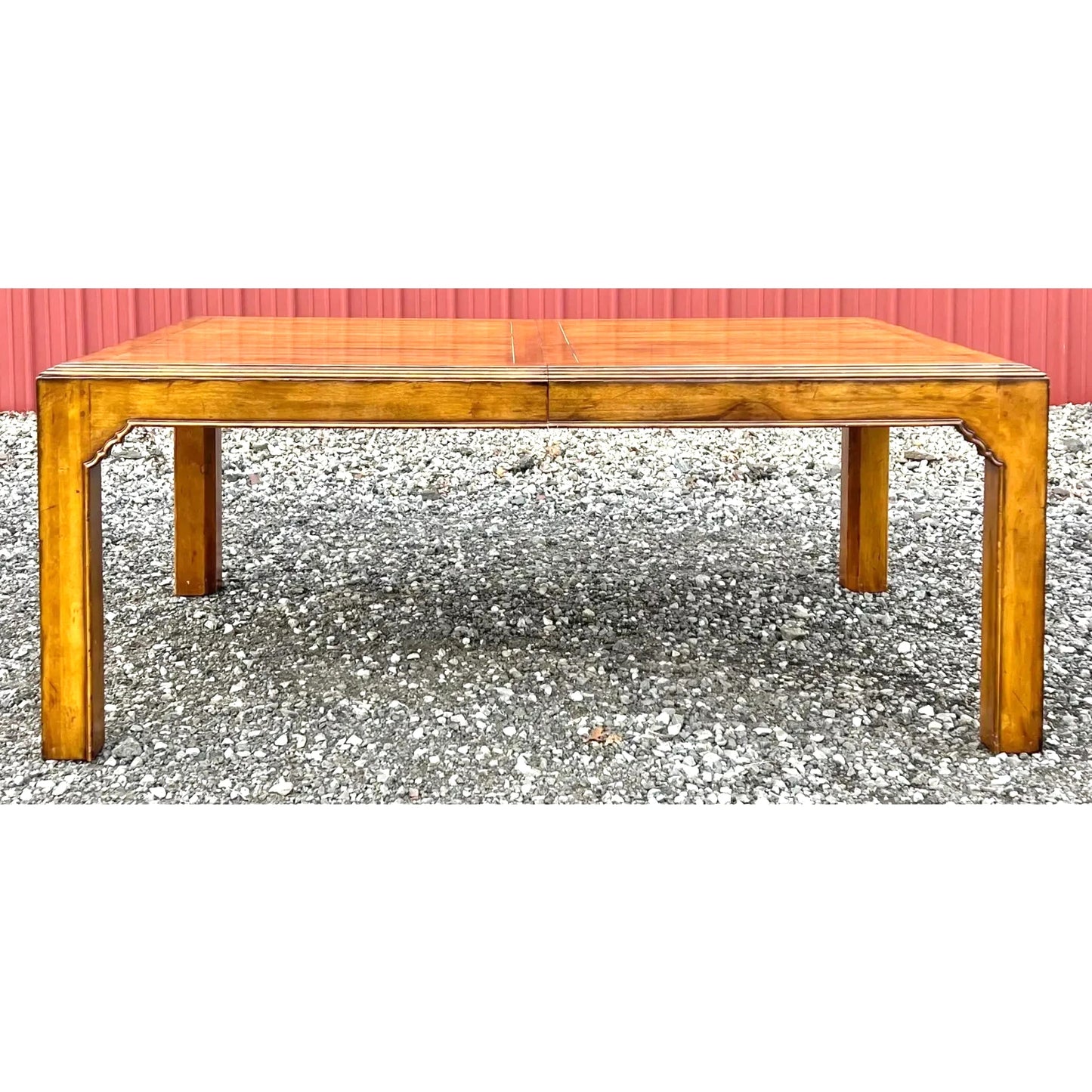 Century Furniture Rustic French Country Maple Parsons Dining Table Expandable