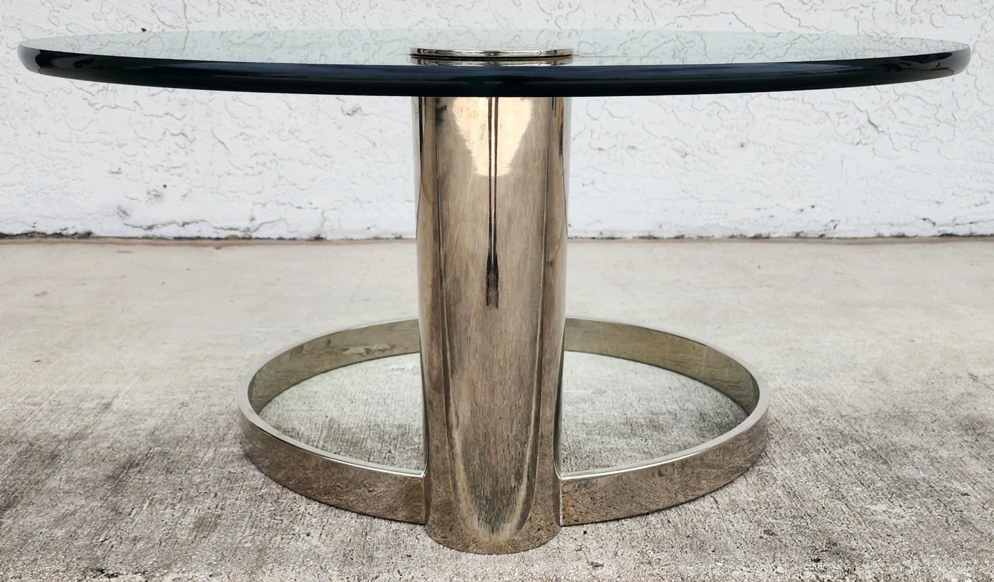 MCM Chrome Coffee Table by Leon Rosen for Pace 1970s