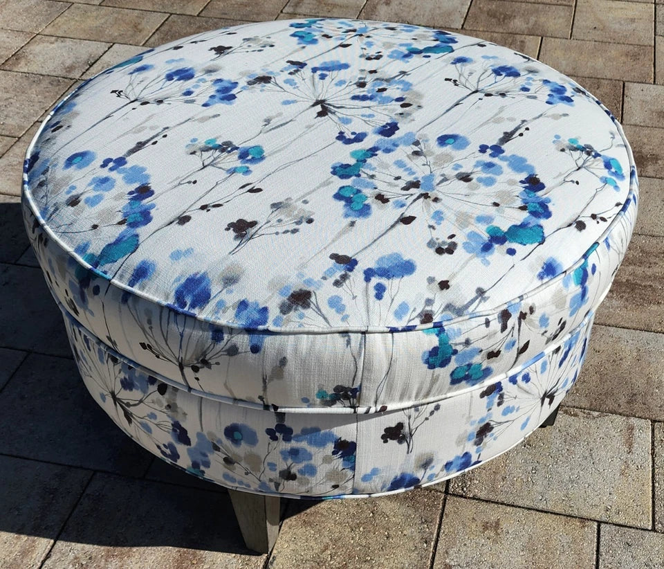 Bassett Round Cotton Ottoman