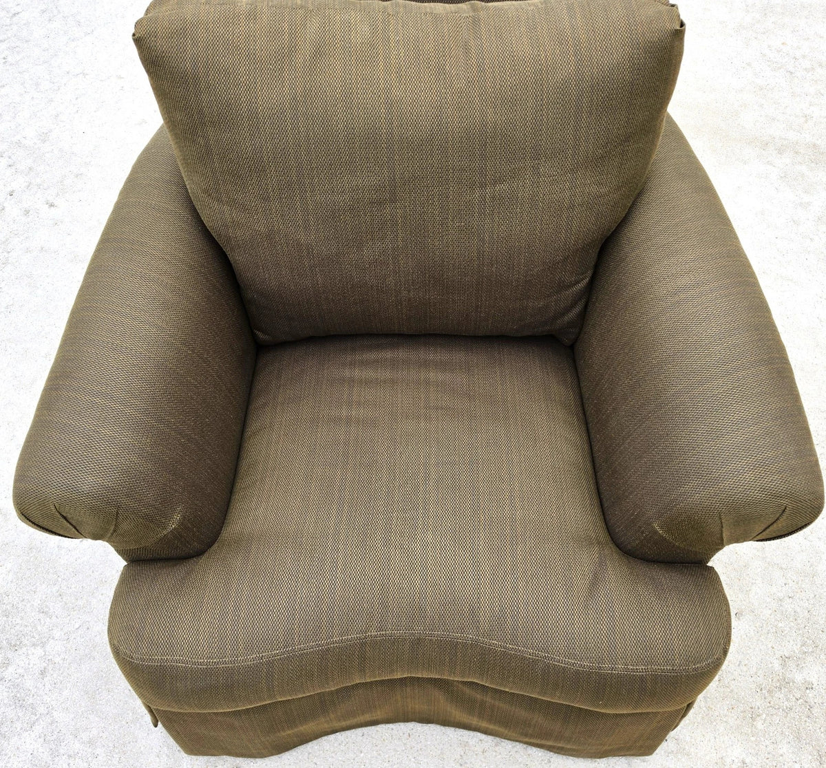 Paul Robert English Roll Arm Swivel Club Chair Skirted Lounge Olive Green