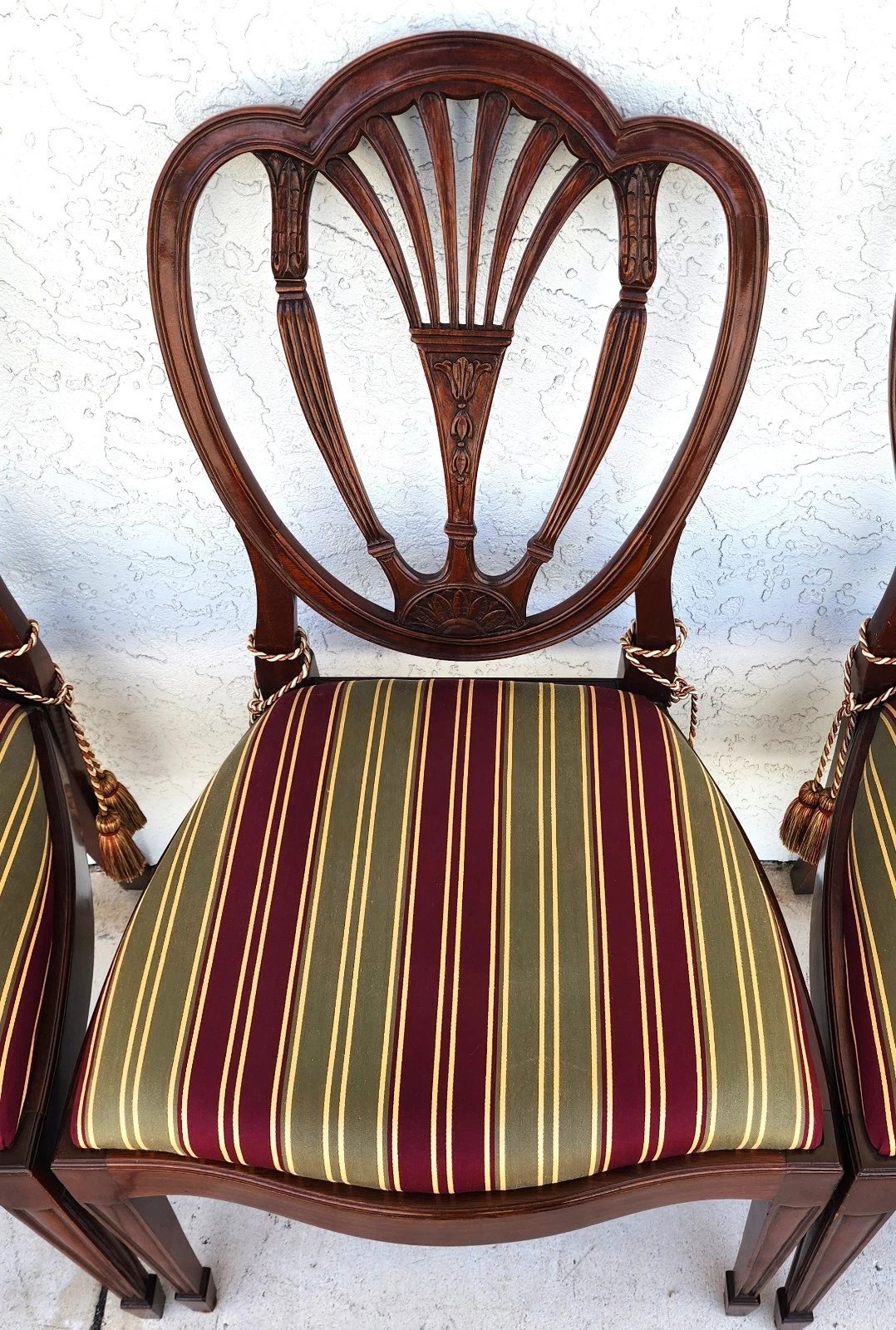 Hepplewhite Shield Back Mahogany Chairs Set of 6