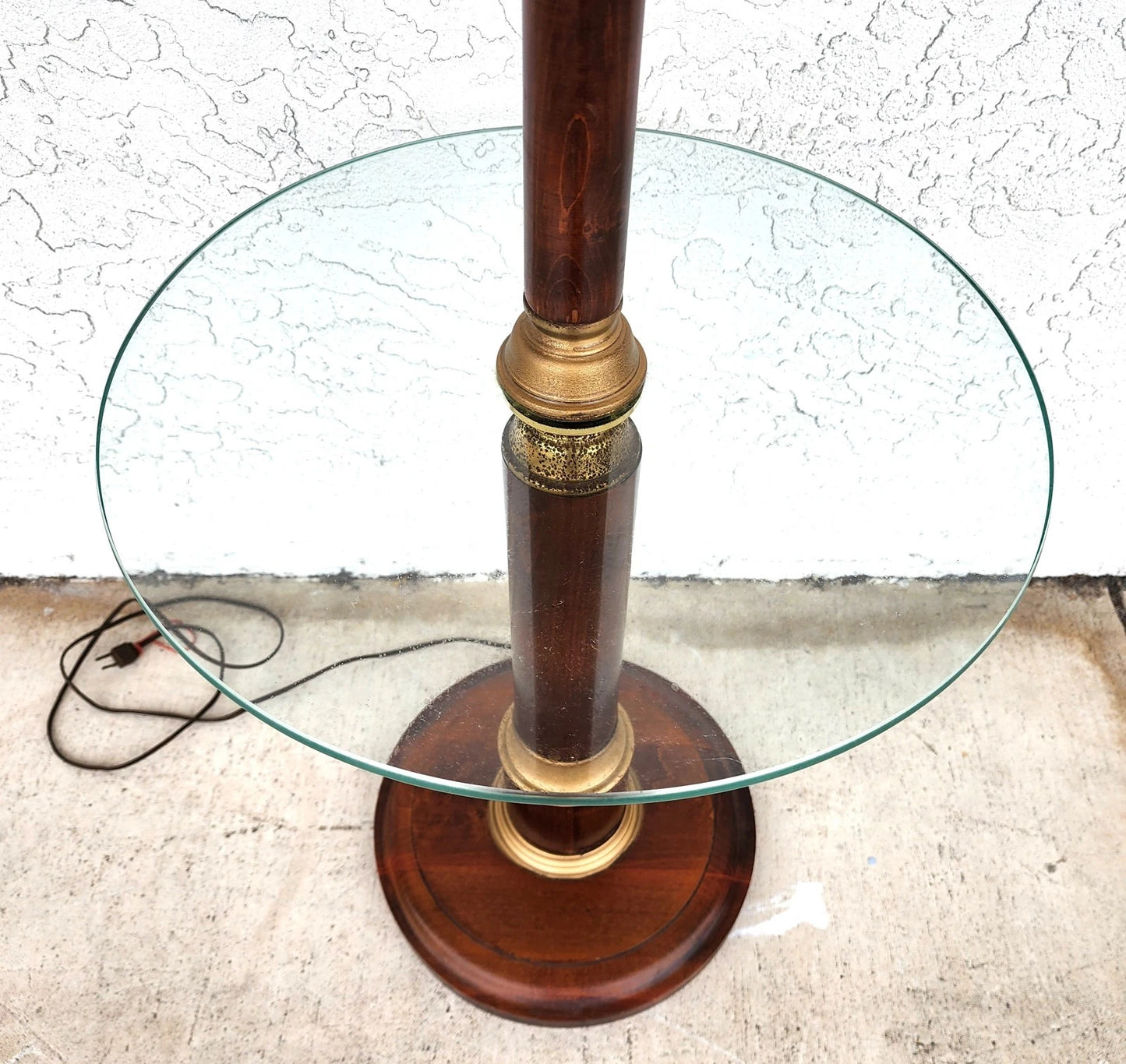 Vintage Floor Lamp with Table
