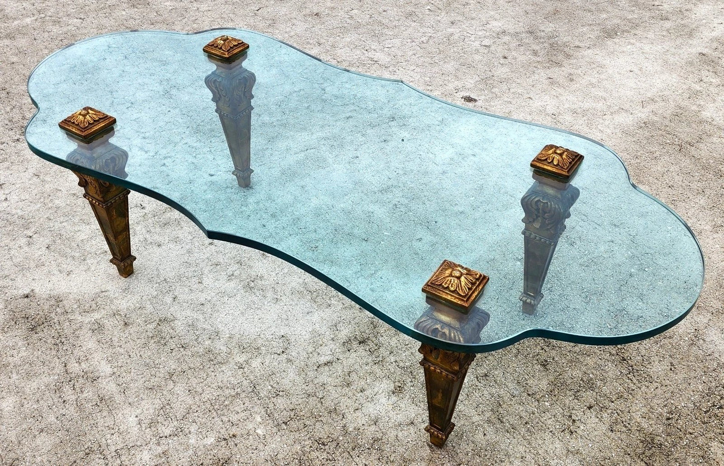 FRANCISCO HURTADO Style Glass Coffee Cocktail Table