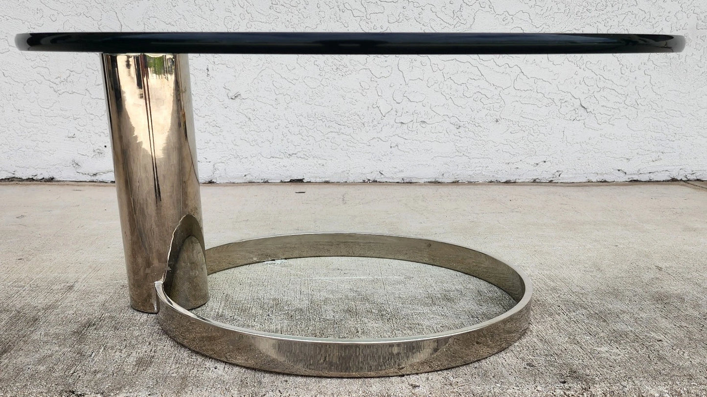 MCM Chrome Coffee Table by Leon Rosen for Pace 1970s