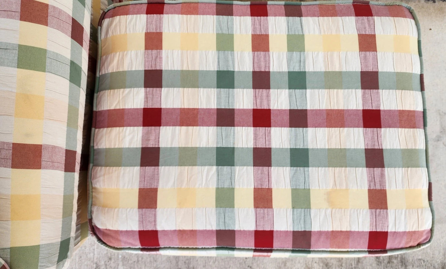 English Country Club Chair & Ottoman Shabby Chic