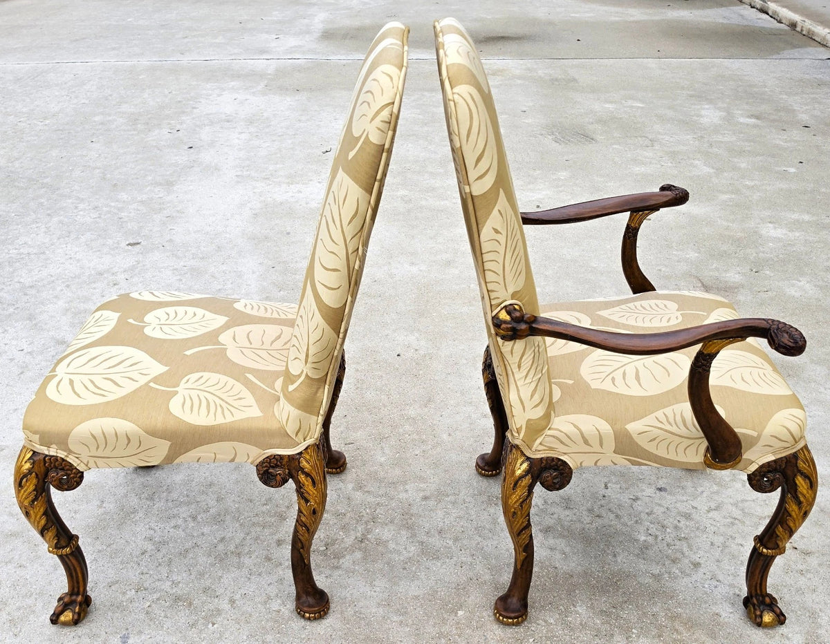 Karges Style George II Irish Georgian Revival Eagle Head Dining Chairs Set of 6