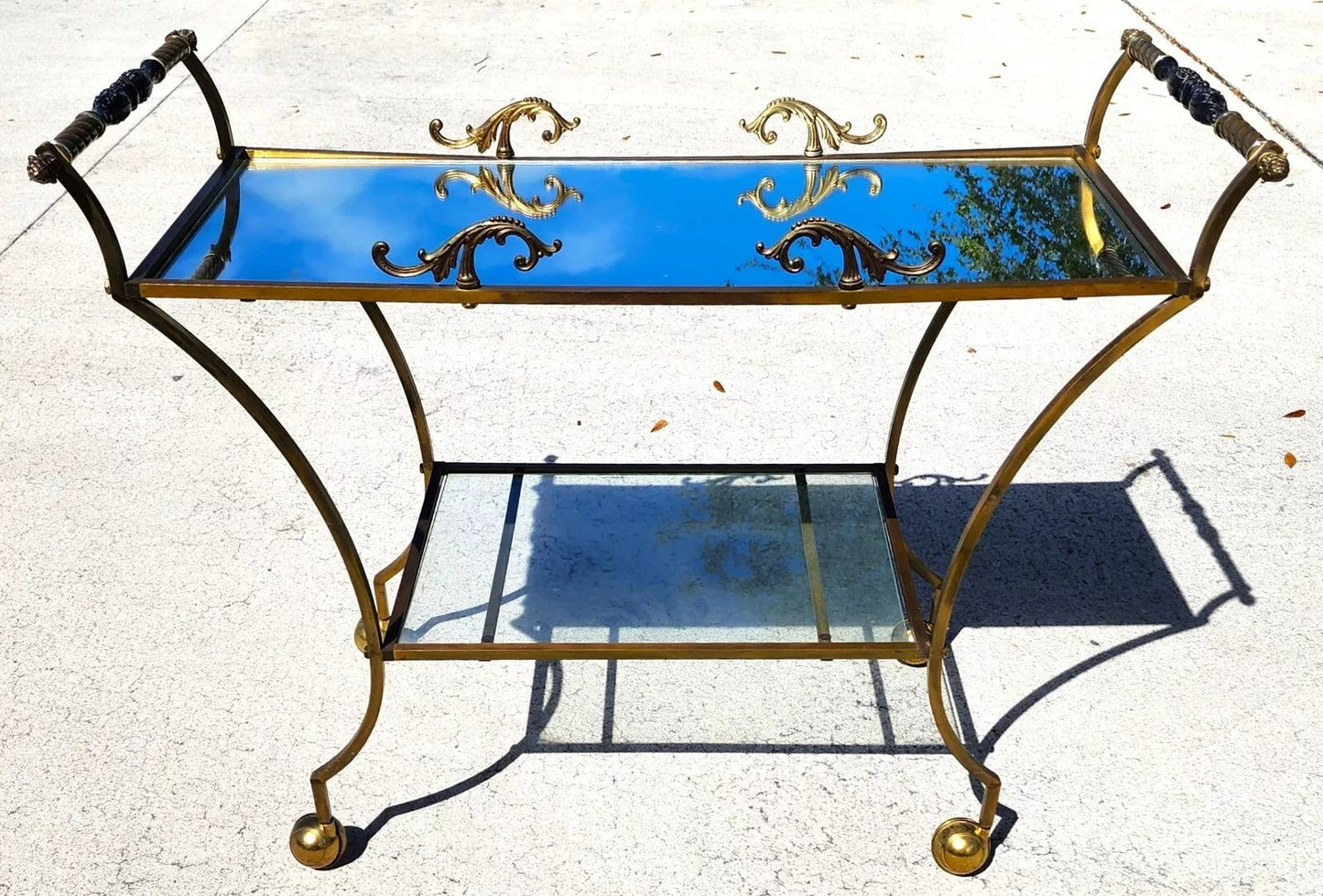 Vintage French Bar Serving Cart