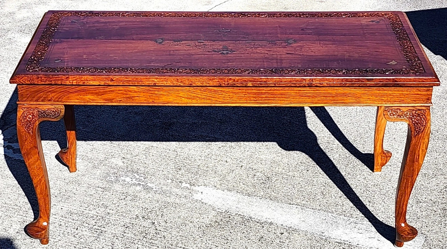 Mid Century Anglo Indian Walnut Coffee Table