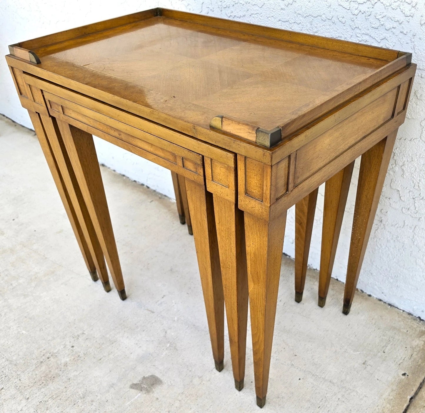 1960s Mid Century Modern Walnut Nesting Tables From Heirloom Weiman Collection
