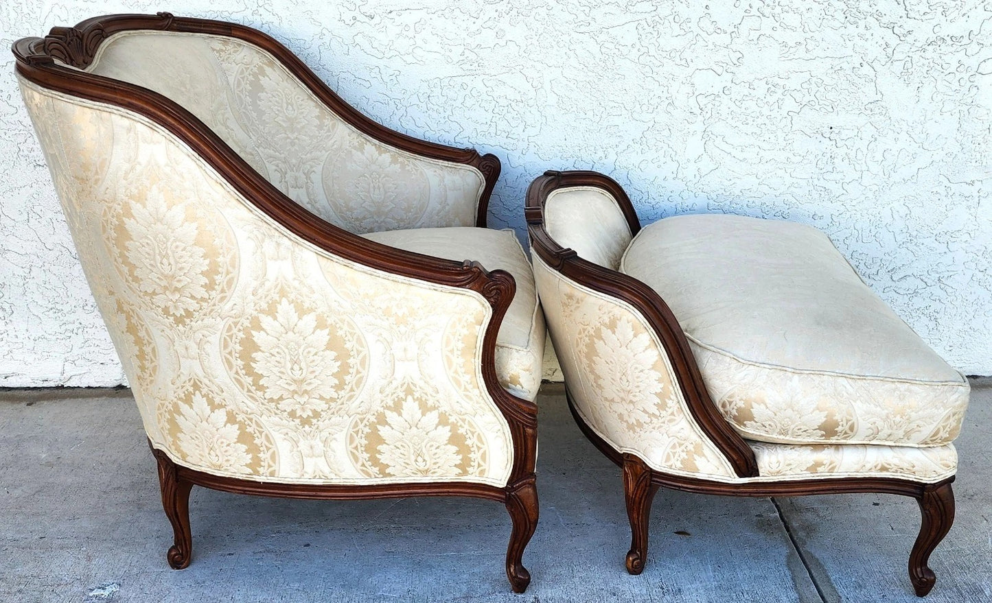 Henredon Louis XV Duchesse Brisée Longue Chair French Bergère