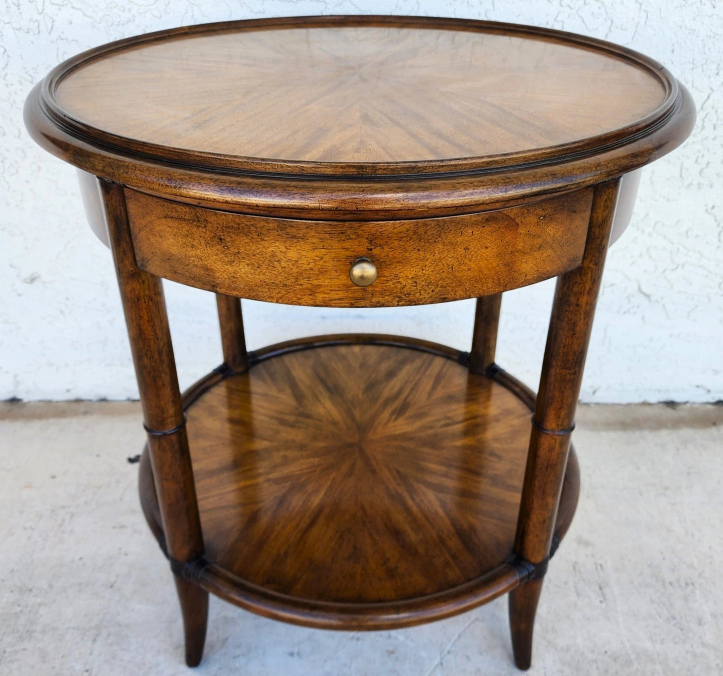 Woodbridge Linwood Center Side Table Faux Bamboo