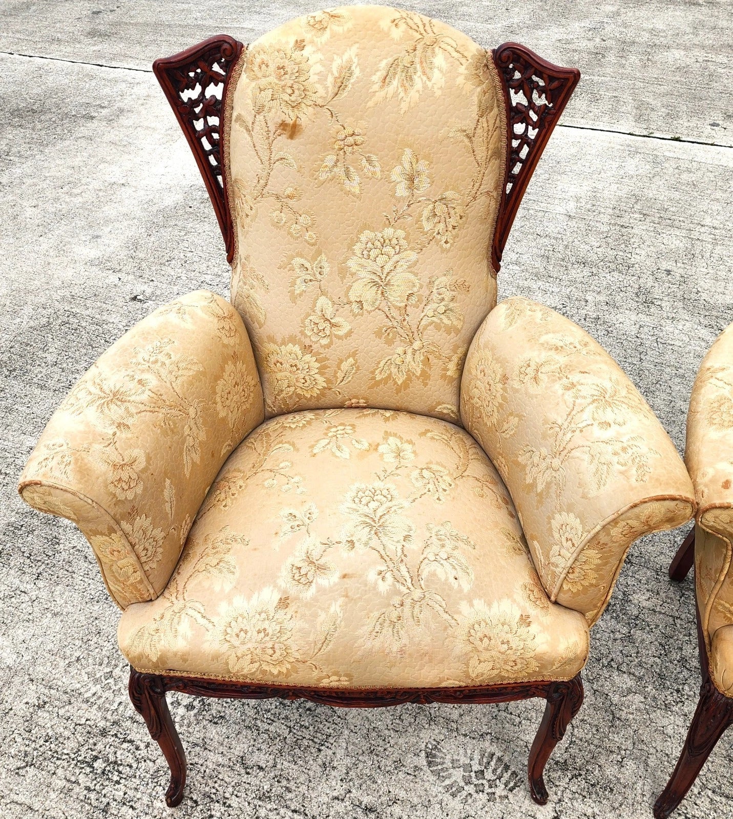 GROSFELD HOUSE Armchairs Rosewood Antique Set of 2