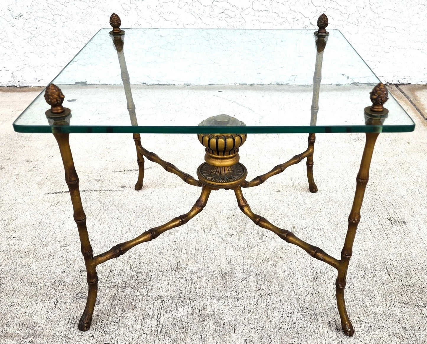 Bagues Style Faux Bamboo End Table 1960s