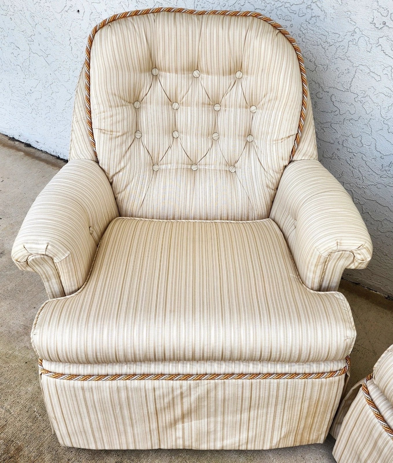 Vintage Club Chairs Swivel Rockers Set of 2