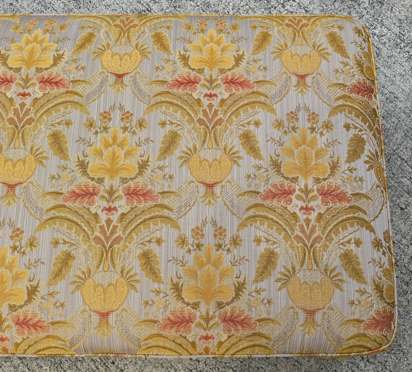 Sherrill Damask Jacquard Tapestry Cotton Rolling Ottoman