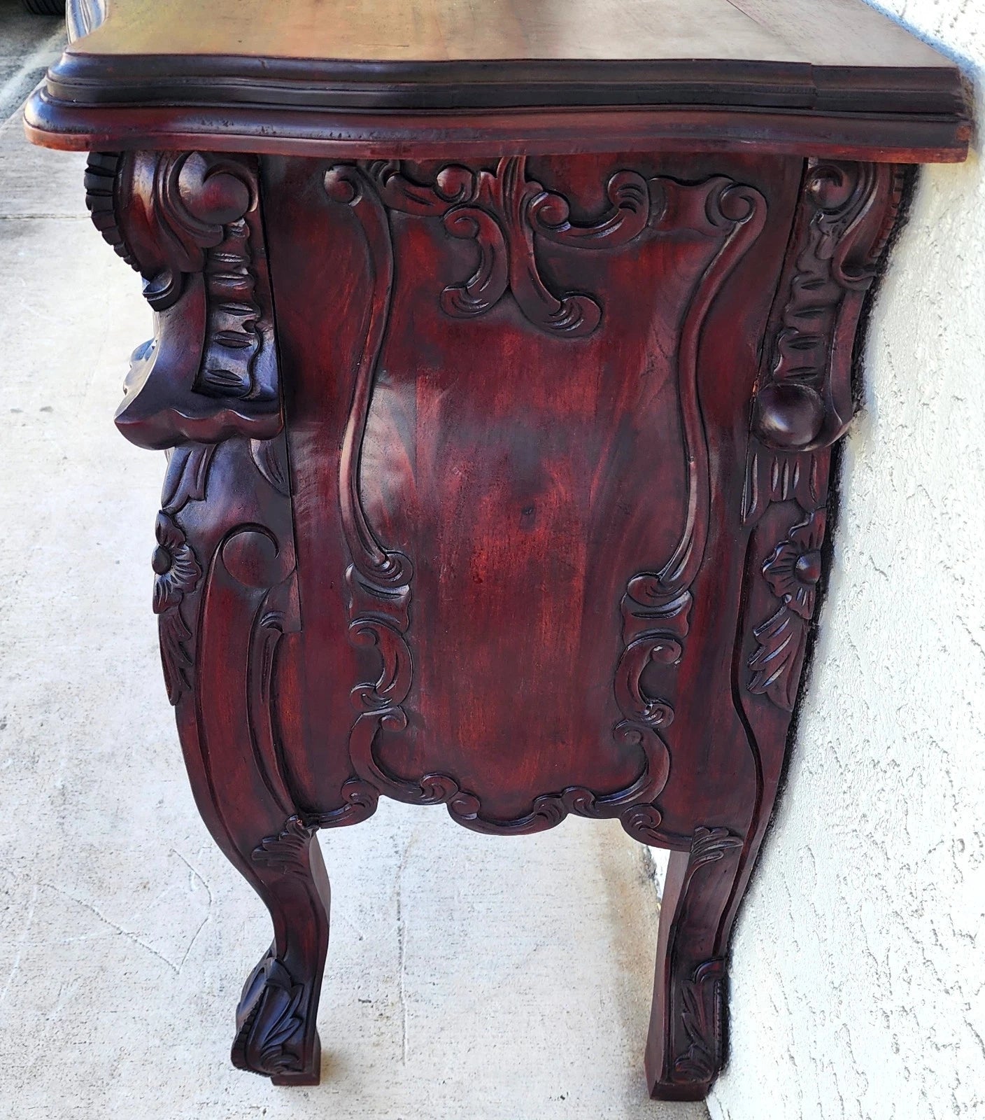 Vintage French Commode Bombe Chest Dresser